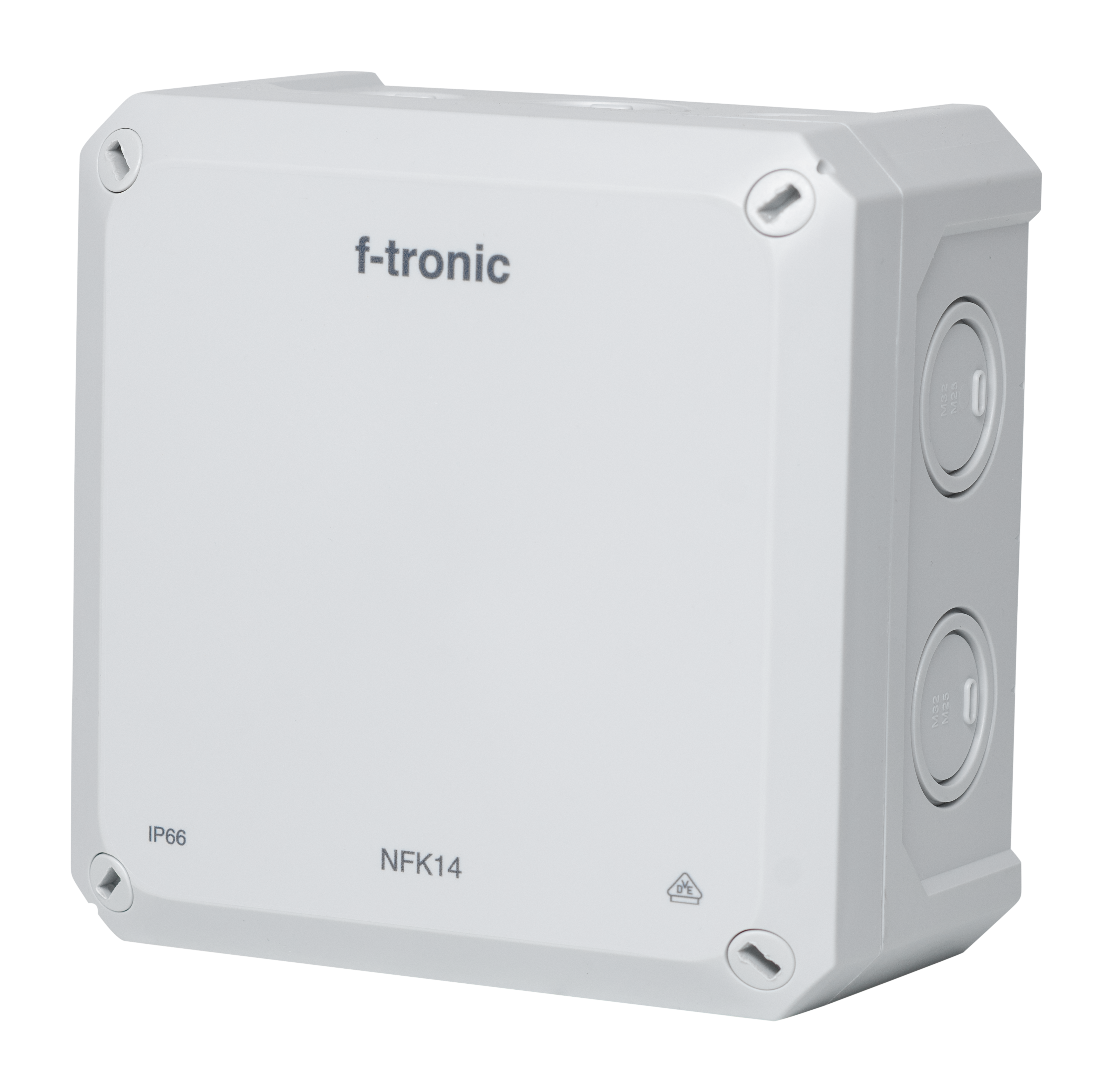 7340192 F-TRONIC NEPTUN Compact 分线盒 140x140x81mm 预冲压 IP66 PS 灰色 NFK14gr