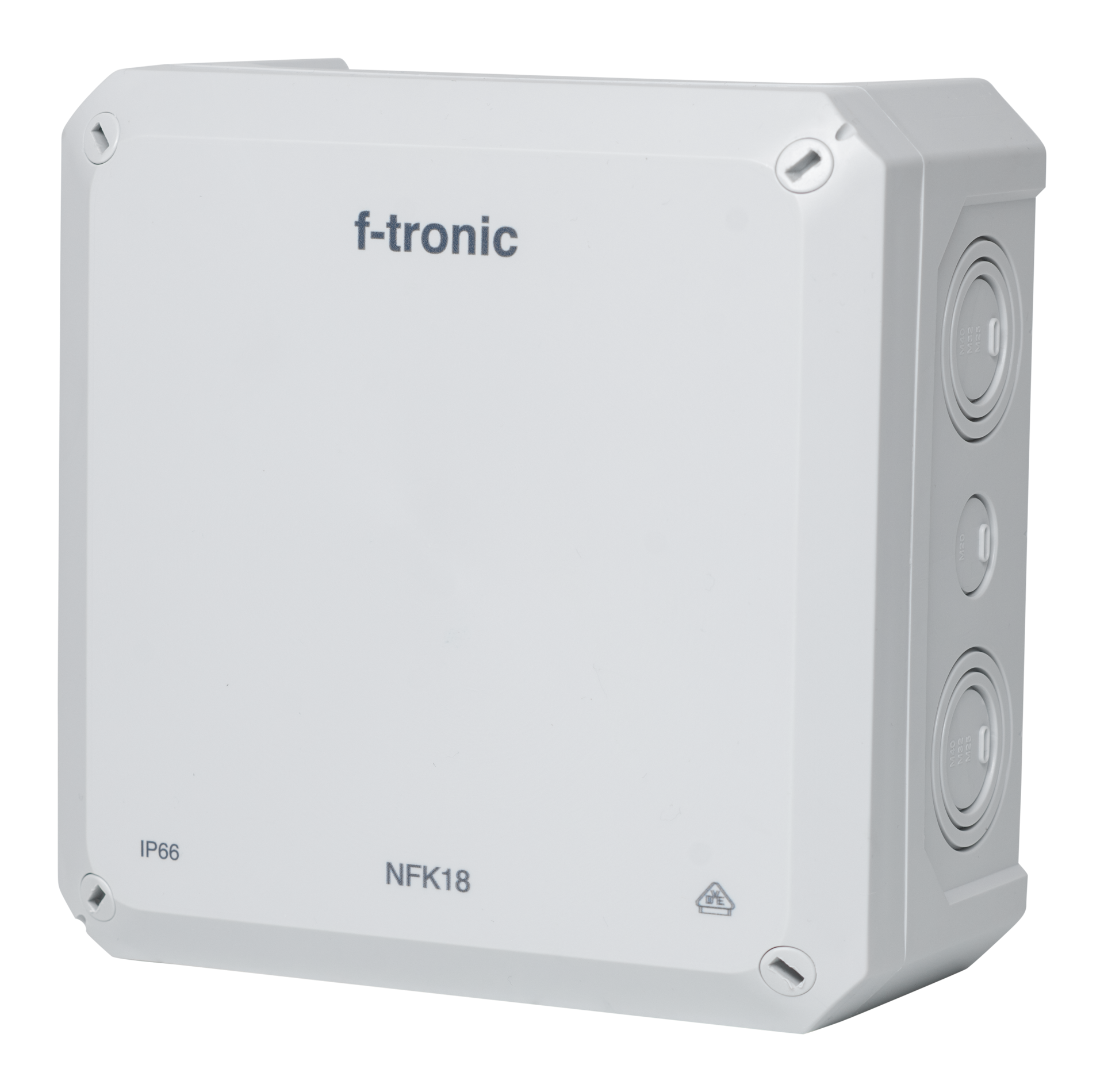 7340193 F-TRONIC NEPTUN Compact 分线盒 180x180x93mm 预冲压 IP66 PS 灰色 NFK18gr