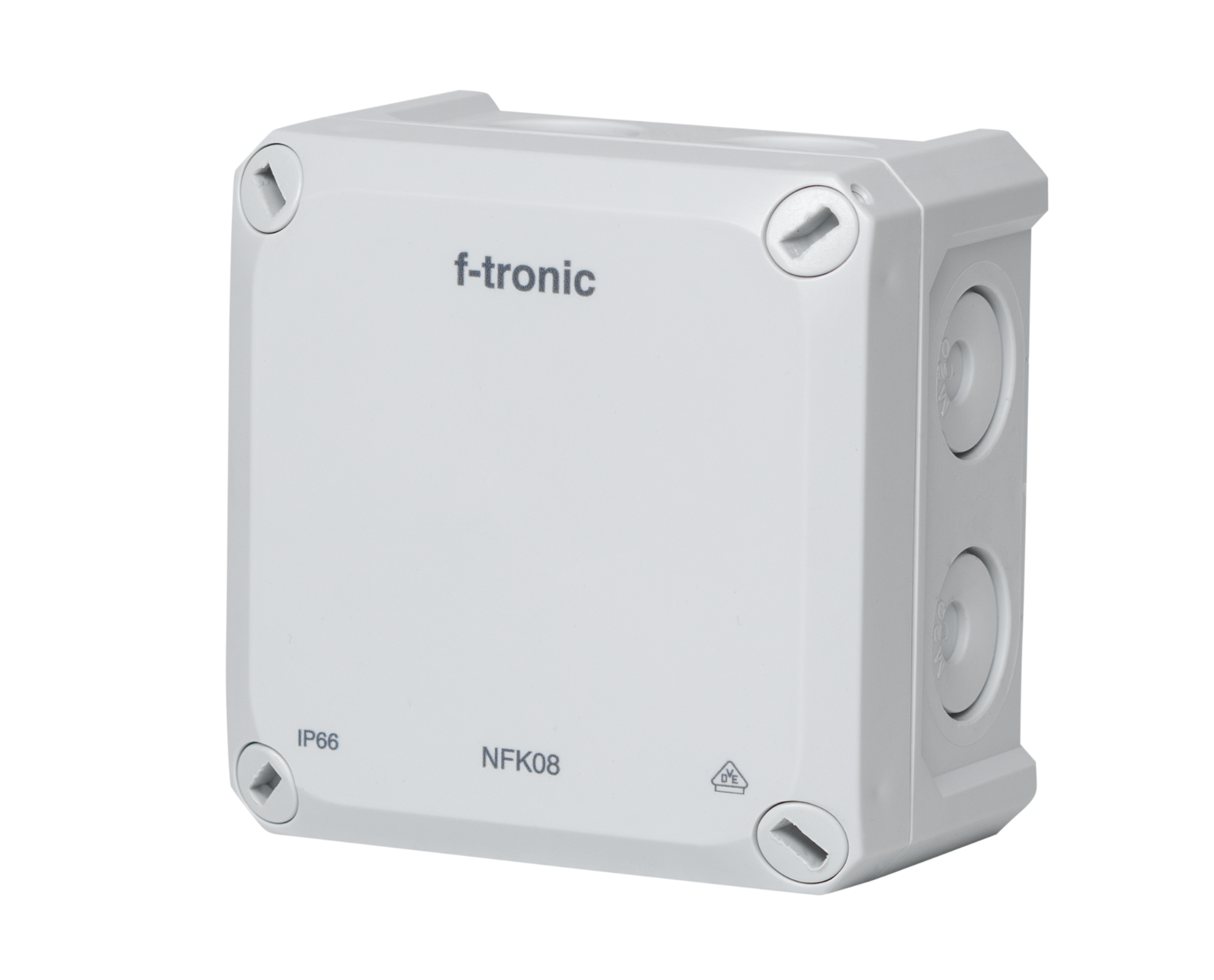 7340190 F-TRONIC NEPTUN Compact 分线盒 85x85x54mm 穿膜 IP66 PS 灰色 NFK08gr